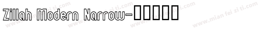 Zillah Modern Narrow字体转换
